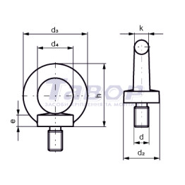 Болт М6х13 A2 [рим-болт] DIN580 (1 шт)