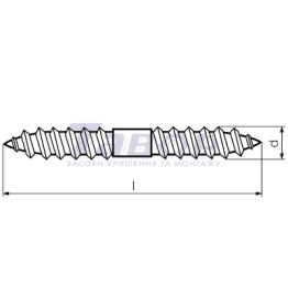 Болт М8х60  Zn двохрізьбовий TN1120 (100 шт)