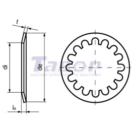 Шайба D=9,8 6,2 t=0,15  ph Schnorr TN1230 (100 шт)